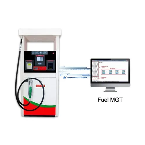 Petrol pump software interface on a computer screen